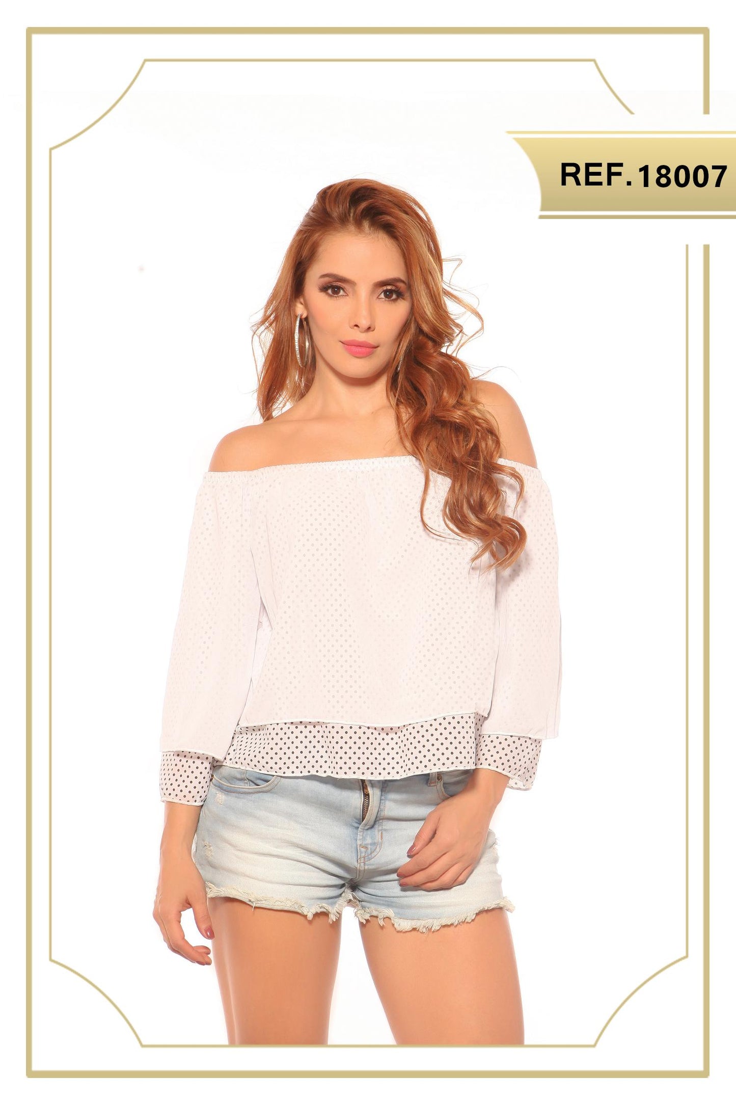 Ref. 004 -18007 BLUSA COLOMBIANA DAMA