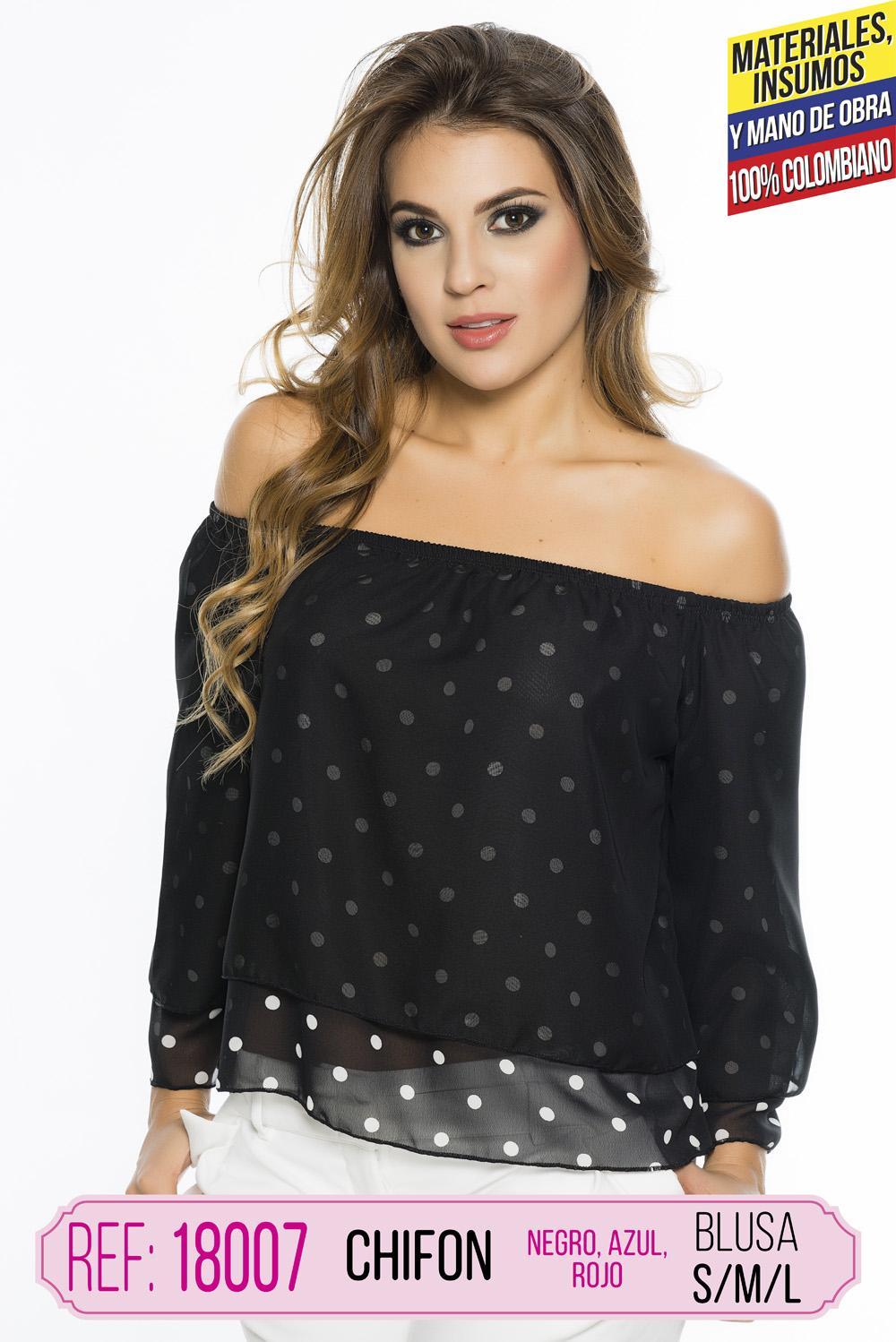 Ref. 004 -18007 BLUSA COLOMBIANA DAMA - ropacolombianaeneuropa