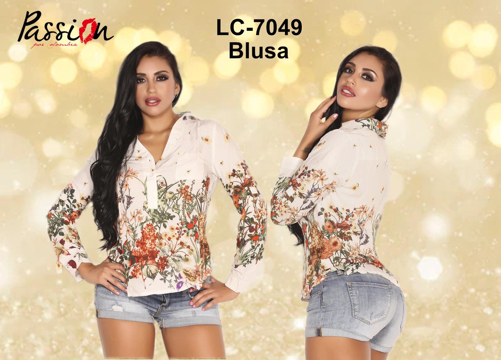 Ref. 003 -LC7049 BLUSA MANGA LARGA - ropacolombianaeneuropa