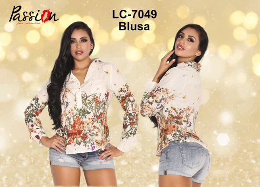 Ref. 003 -LC7049 BLUSA MANGA LARGA - ropacolombianaeneuropa