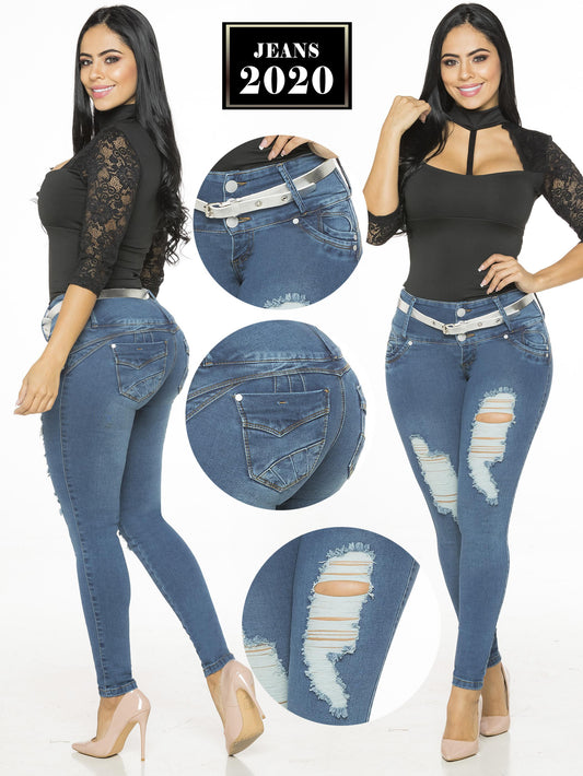 Ref. 061 -2020 Jeans Push Up Colombiano de Moda horma perfecta - ropacolombianaeneuropa