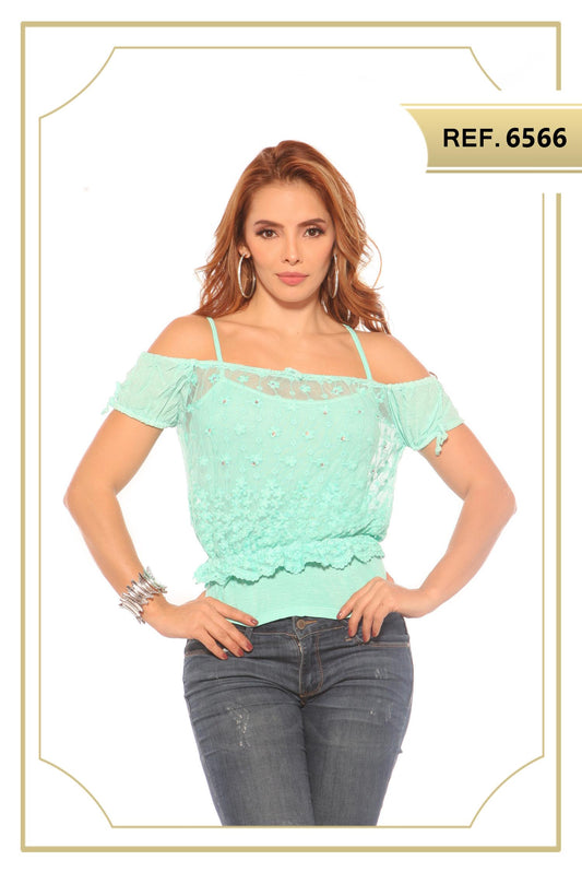 Ref. 015 -6566 Blusa Sexy Dama - ropacolombianaeneuropa