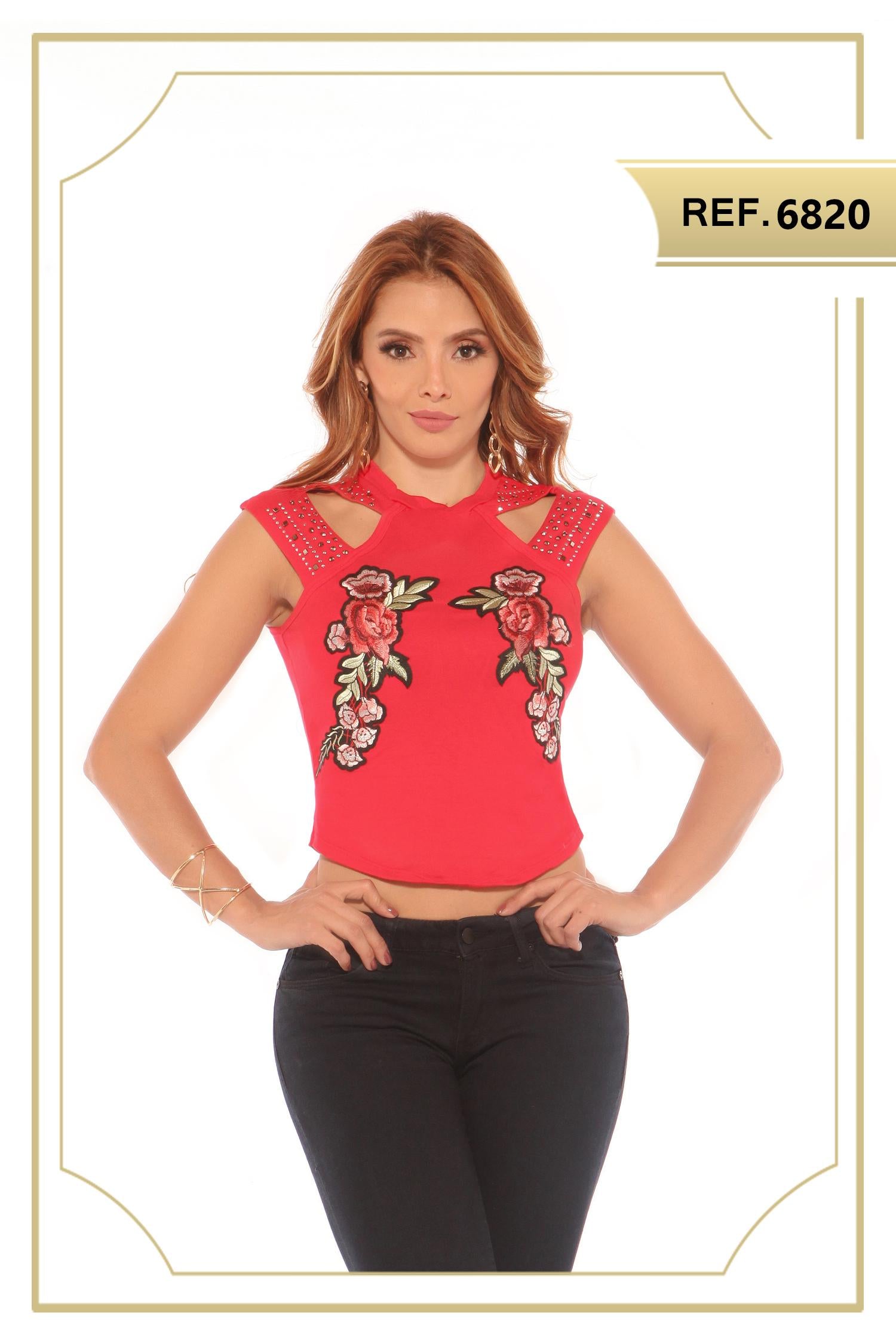 Ref. 015 -6820 BLUSA MANGA CORTA - ropacolombianaeneuropa