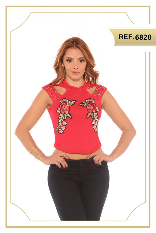 Ref. 015 -6820 BLUSA MANGA CORTA - ropacolombianaeneuropa
