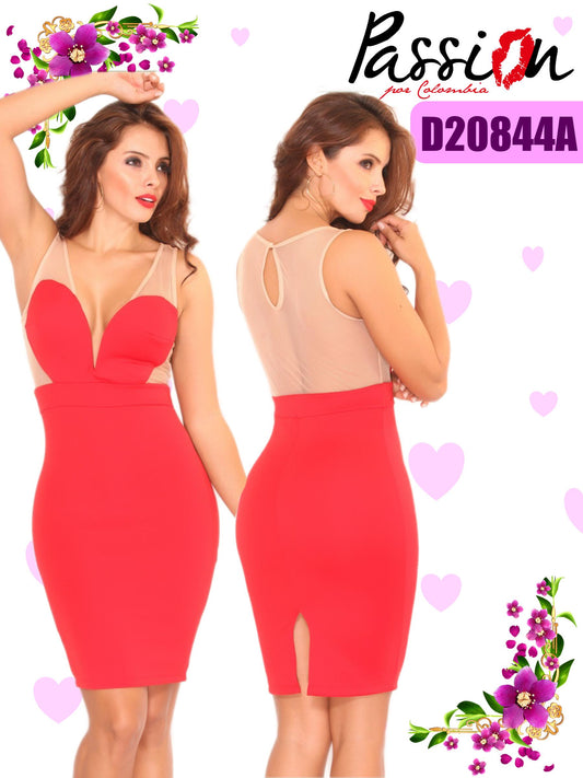 Ref. 003 -D20844A Vestido Sexy Dama - ropacolombianaeneuropa