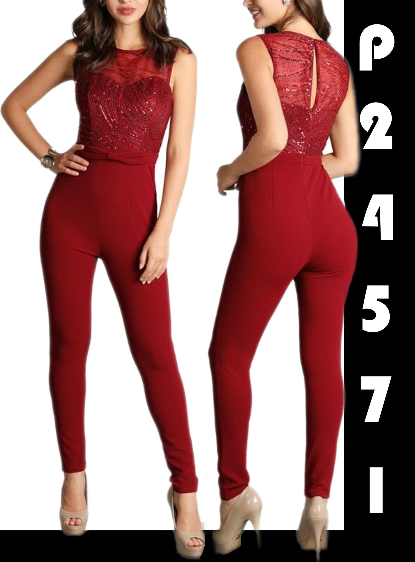 Ref. 003 -P24571 Enterizo Americano de moda, con estilo decorado exclusivo - ropacolombianaeneuropa