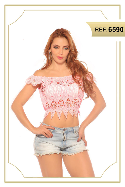 Ref. 015 -6590 Blusa Sexy Dama - ropacolombianaeneuropa