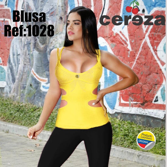 Ref. 004 -1028 BLUSA CEREZA - ropacolombianaeneuropa