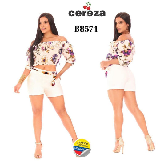 Ref. 004 -B8574 Conjunto short colombiano - ropacolombianaeneuropa