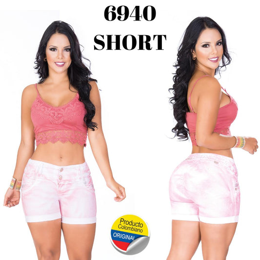 Ref. 001 -6940-S SHORT SEXY LEVANTA COLA - ropacolombianaeneuropa