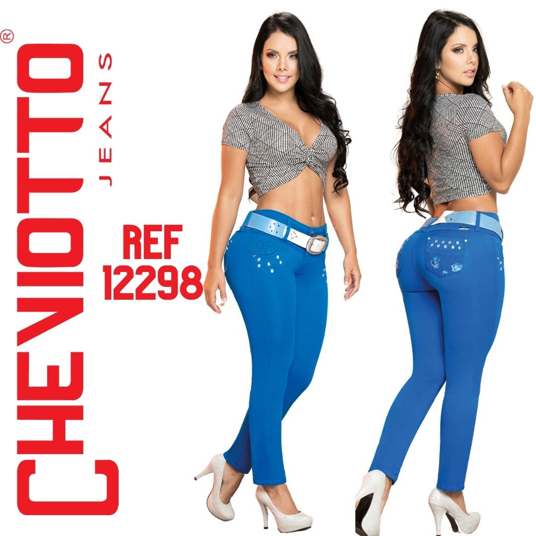 Ref. 001 -12298 PANTALON SKYBI CON BOLSILLOS TRASEROS BORDADOS