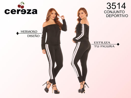 Ref. 004 -3514 Hermoso Conjunto Deportivo de Moda Colombiana - ropacolombianaeneuropa