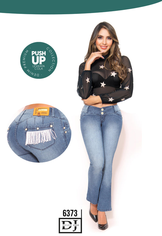 Ref. 006 -6373 JEANS LEVANTACOLA COLOMBIANO - ropacolombianaeneuropa