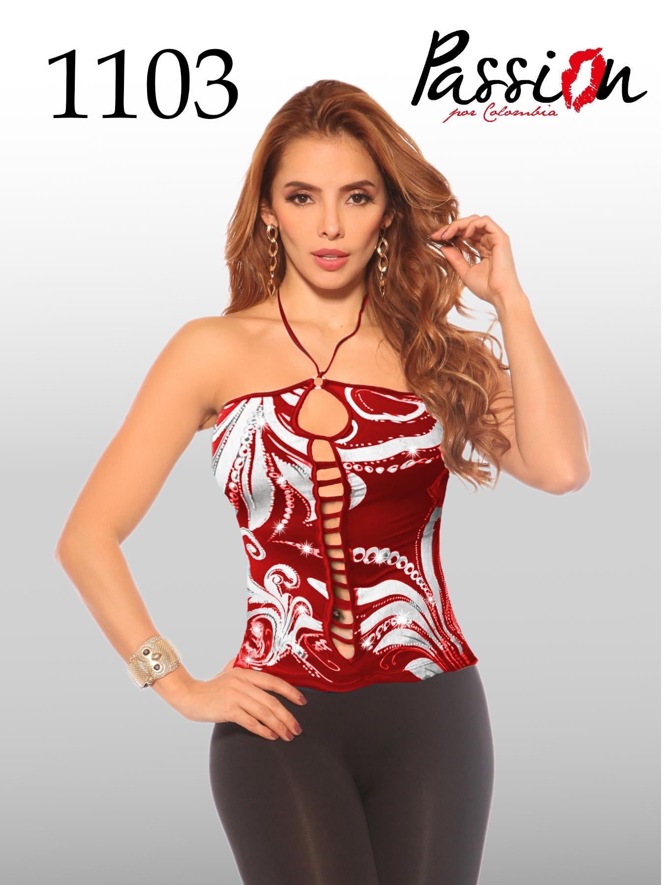 Ref. 003 -1103 Blusa Sexy Estampada - ropacolombianaeneuropa