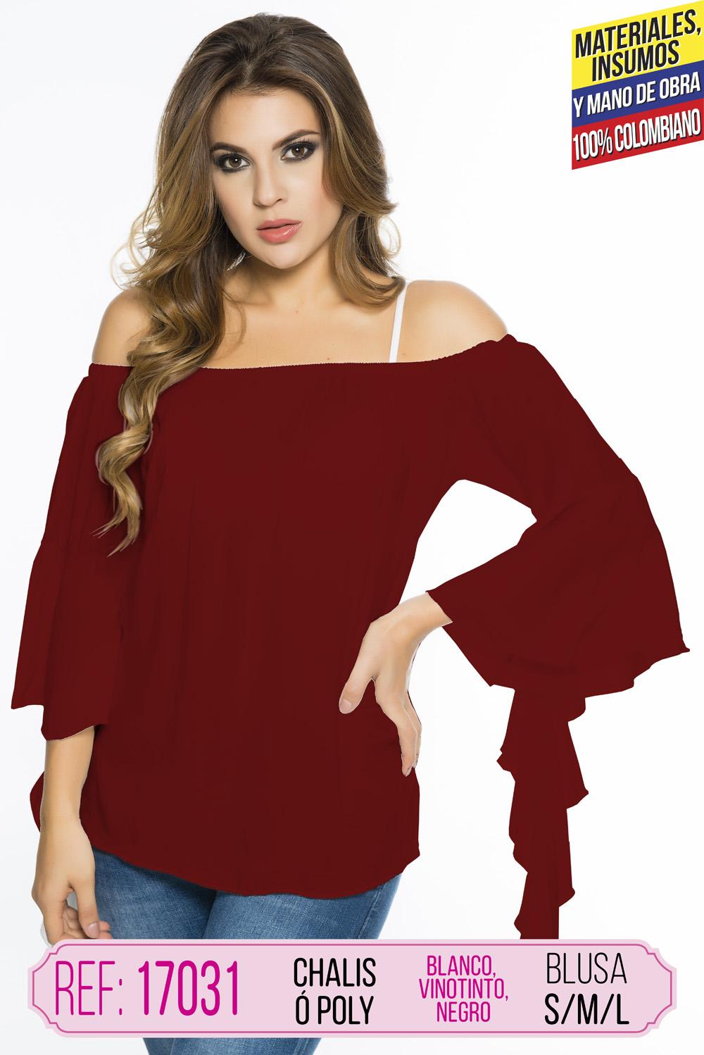 Ref. 004 -17031 BLUSA COLOMBIANA DAMA - ropacolombianaeneuropa