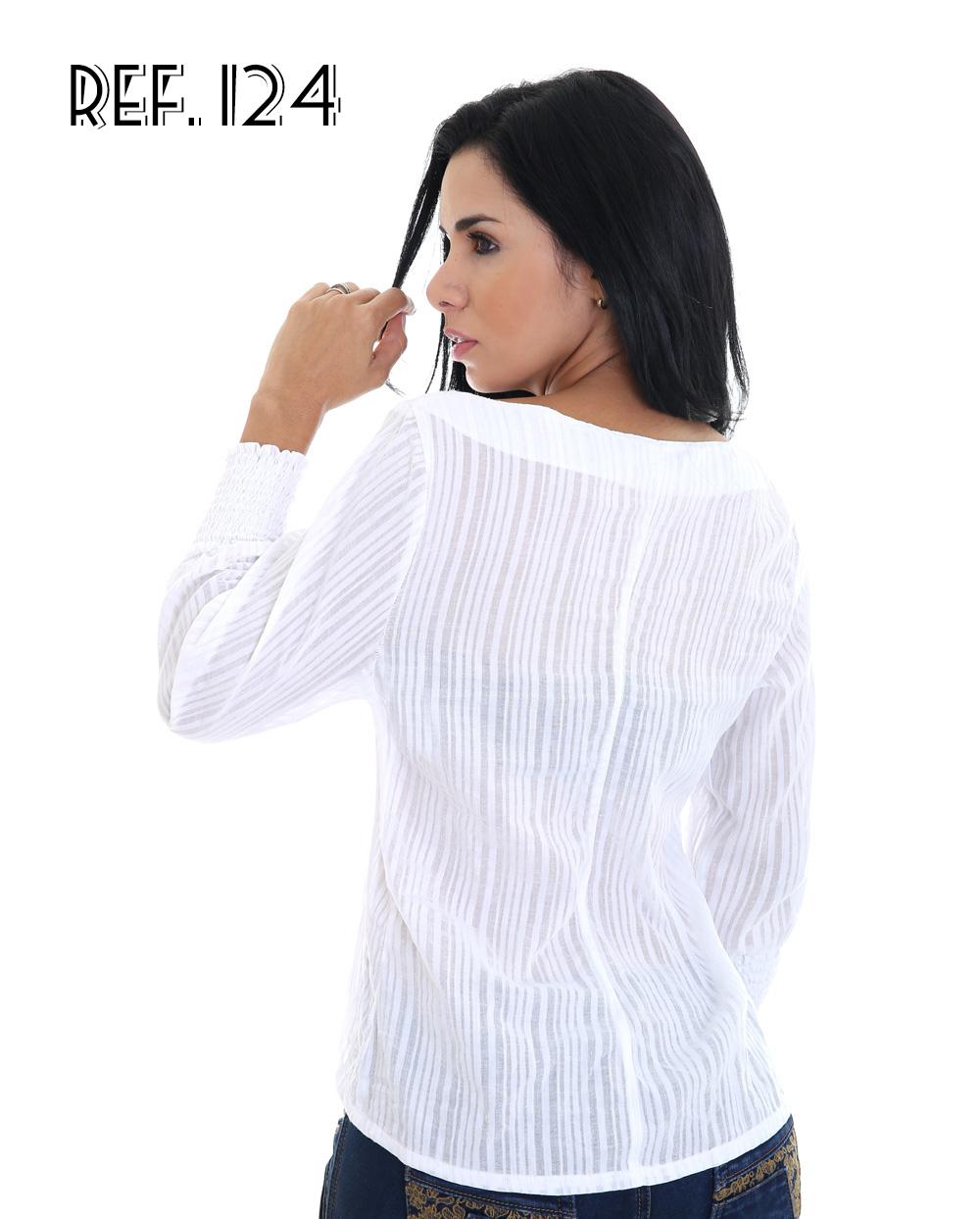 Ref. 001 -124 BLUSA COLOMBIANA MANGA LARGA - ropacolombianaeneuropa