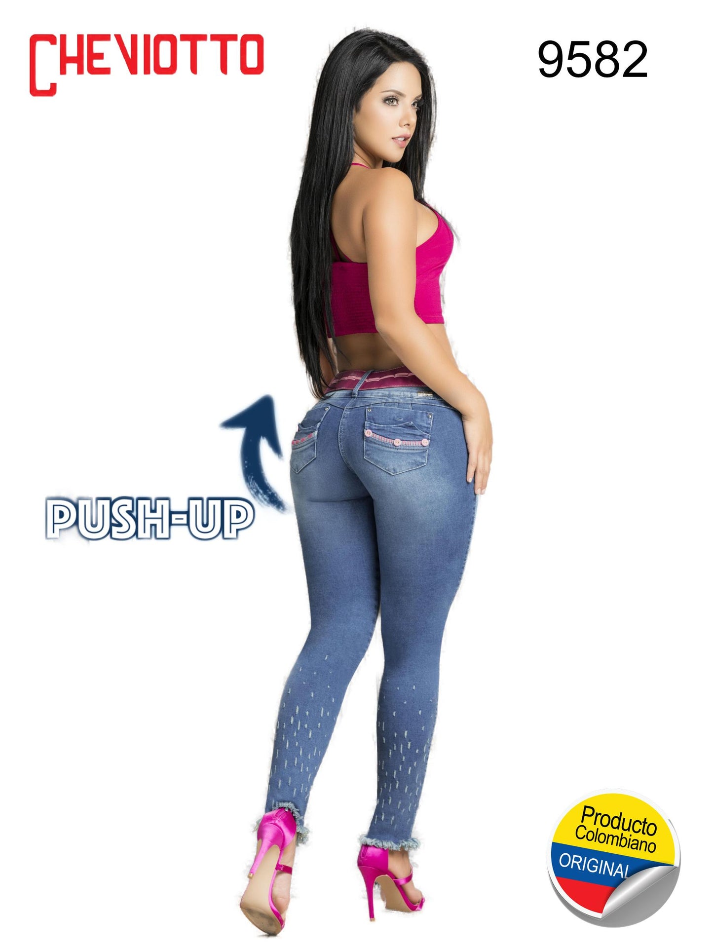 Ref. 001 -9582ESTAMPADO JEAN LEVANTACOLA COLOMBIANO