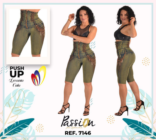 Ref. 030 -7146 Jean Capri Costillero de Moda - ropacolombianaeneuropa