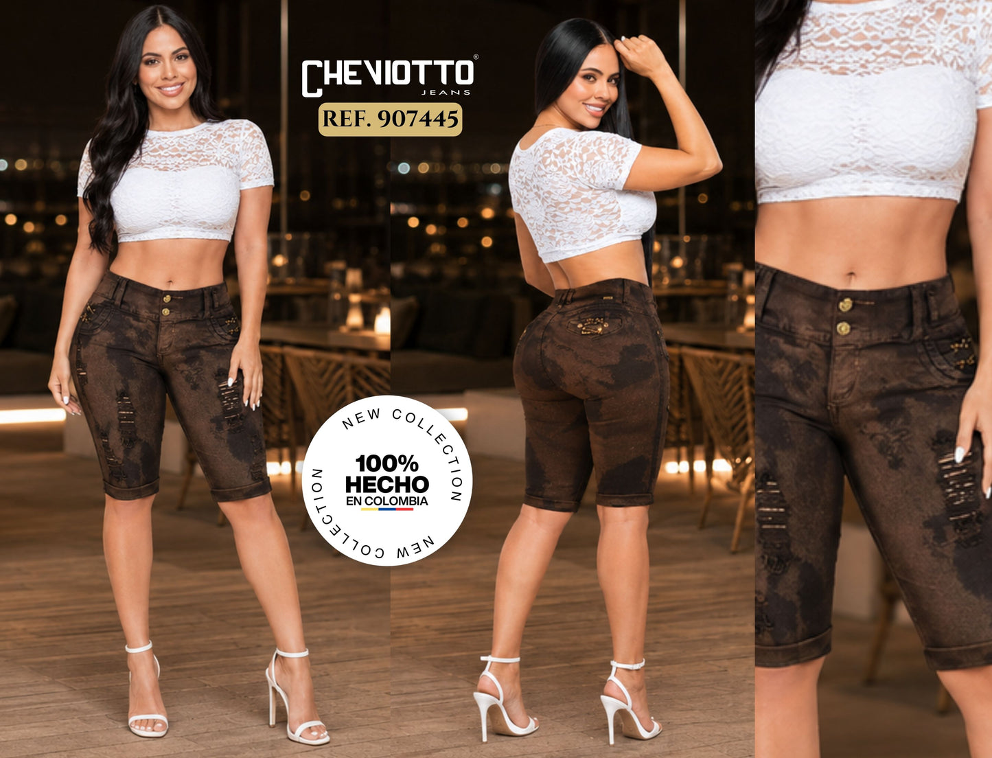 Ref. 001 -907445-7445-907545 Capri Dama Cheviotto - ropacolombianaeneuropa