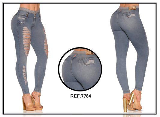Ref. 006 -7784 Jean Con Bolsillos Modea Silueta - ropacolombianaeneuropa
