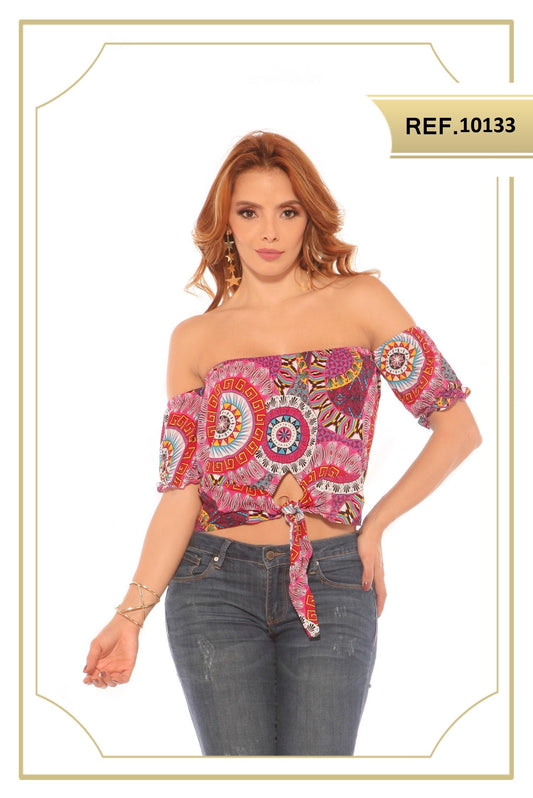 Ref. 004 -10133 BLUSAS SEXY DAMA CEREZA - ropacolombianaeneuropa