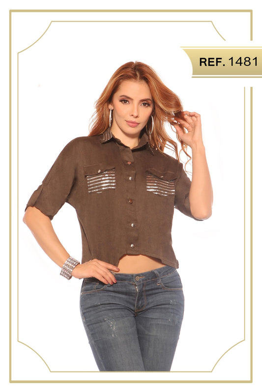 Ref. 004 -1481 Blusa Cereza - ropacolombianaeneuropa