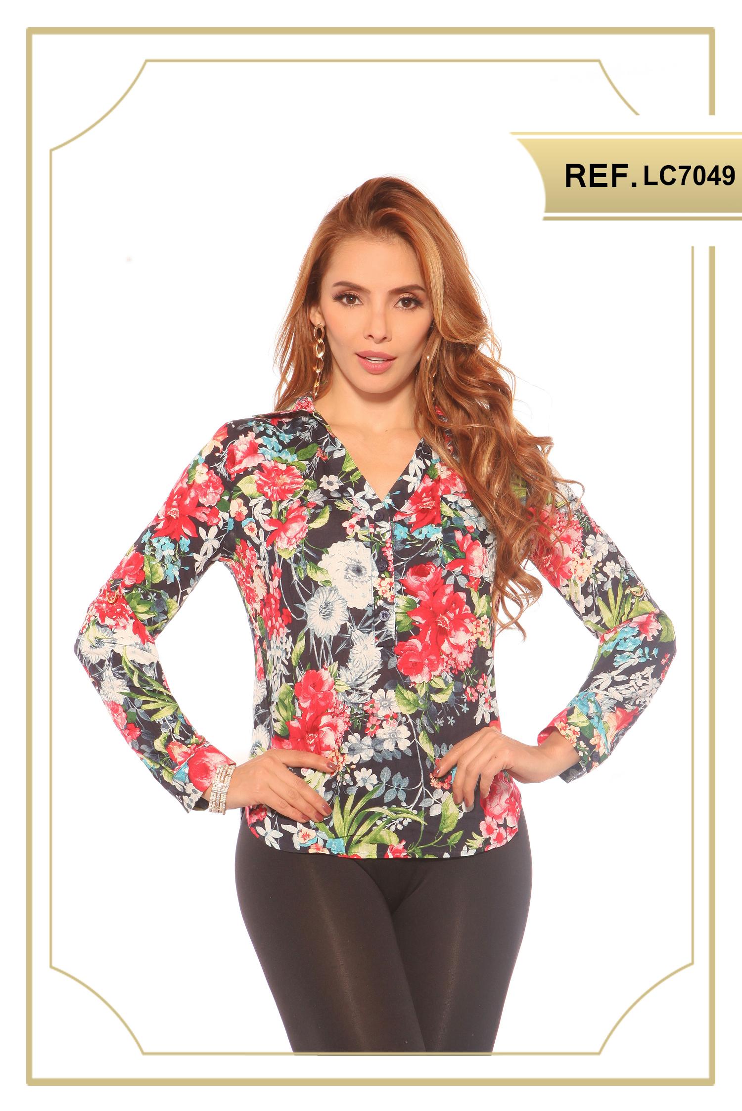 Ref. 003 -LC7049 BLUSA MANGA LARGA - ropacolombianaeneuropa