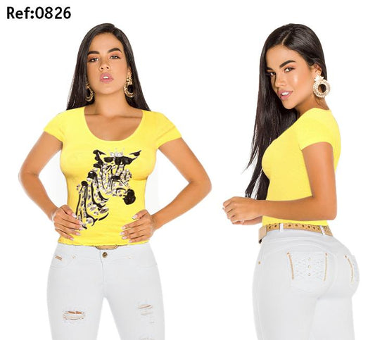 Ref. 005 -0826 Blusa Chebery - ropacolombianaeneuropa