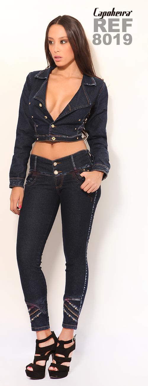 Ref. 007 -8019 Conjunto Jean Colombiano con Bolsillos Diseño Push Up - ropacolombianaeneuropa