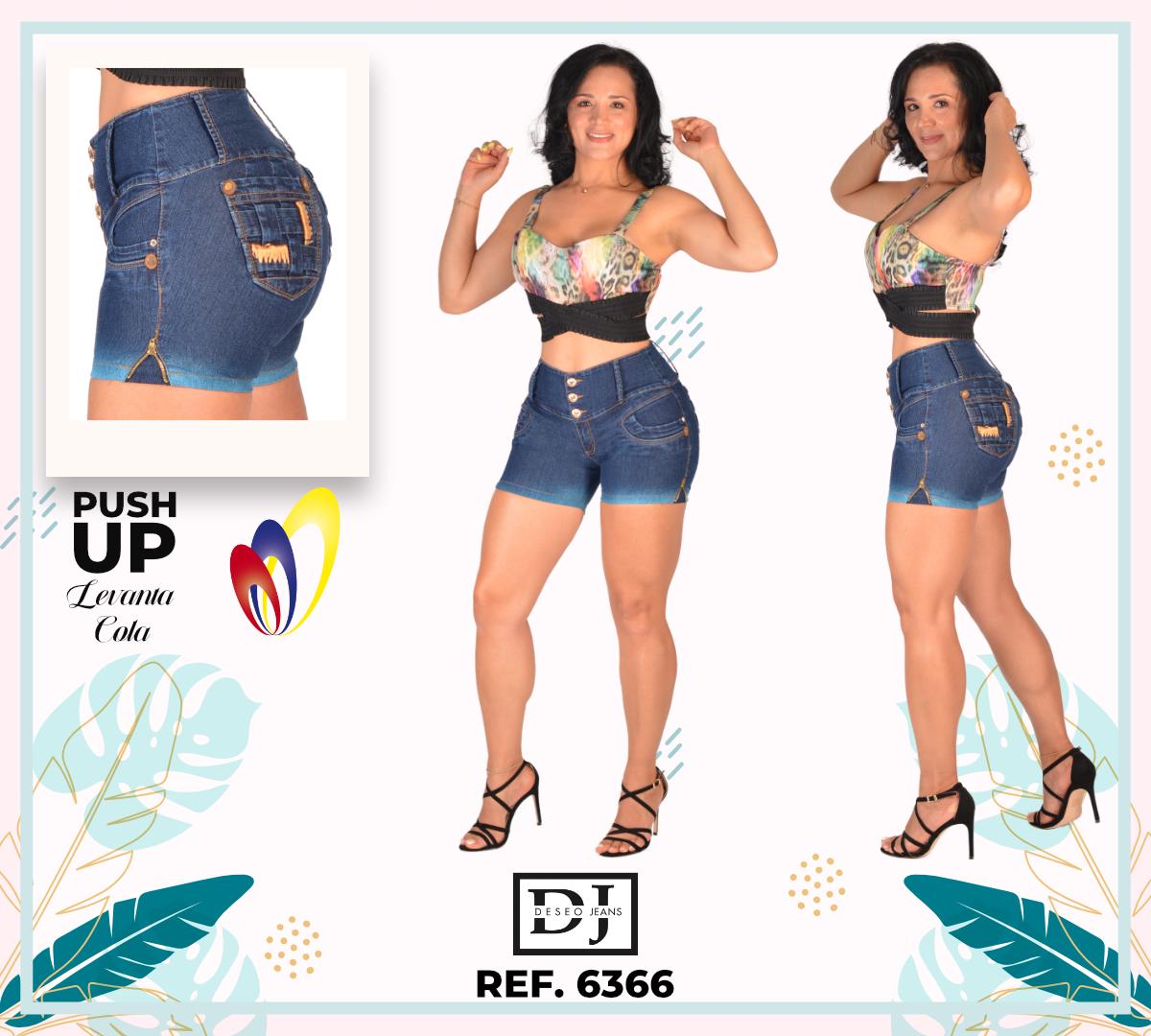 Ref. 006 -6366-DESEO Short Colombiano Push Up - ropacolombianaeneuropa