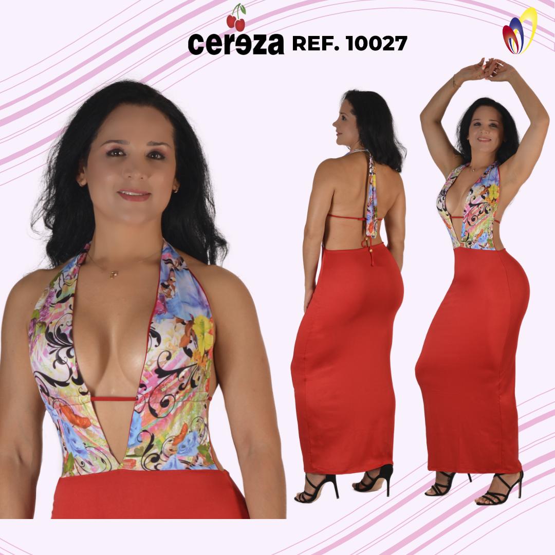 Ref. 004 -10027 VESTIDO LARGO DAMA - ropacolombianaeneuropa