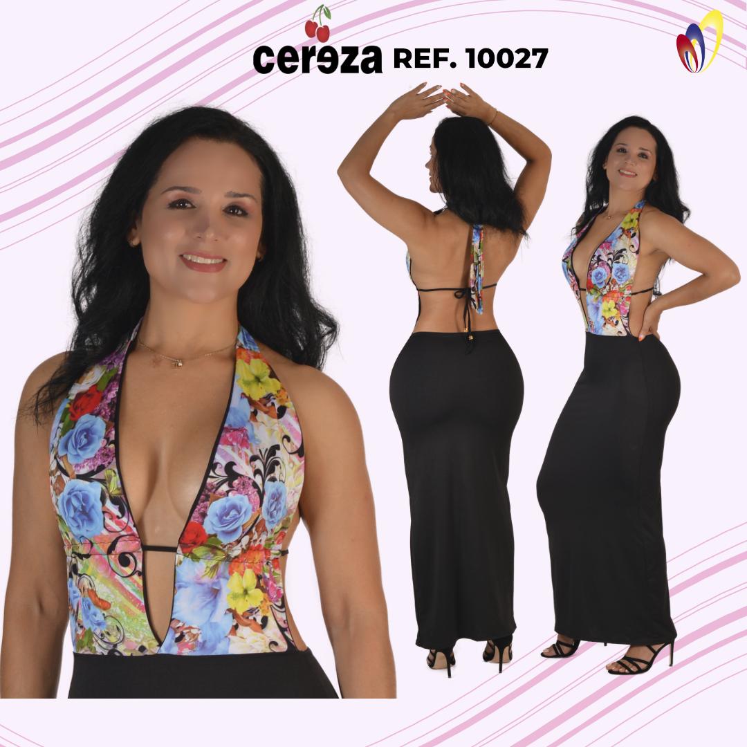 Ref. 004 -10027 VESTIDO LARGO DAMA - ropacolombianaeneuropa