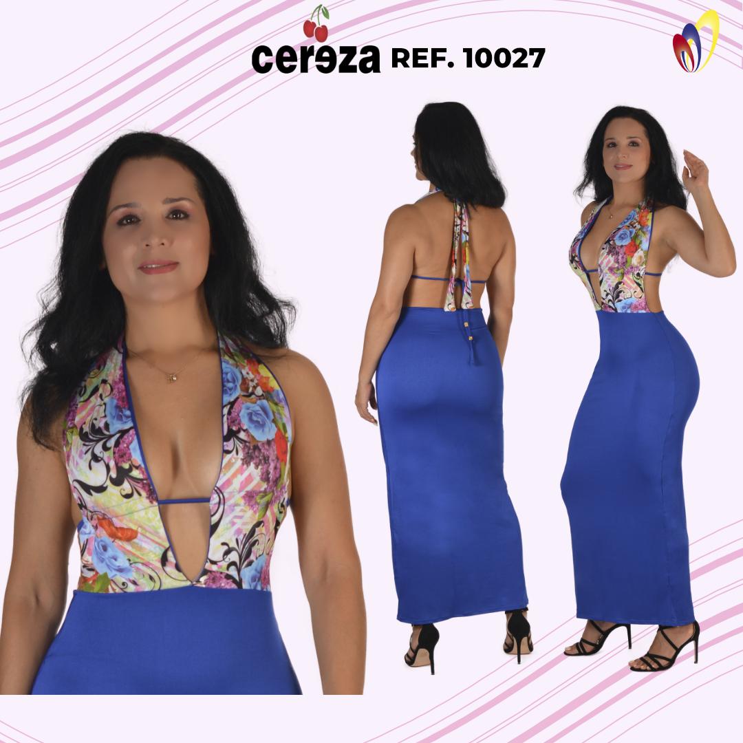 Ref. 004 -10027 VESTIDO LARGO DAMA - ropacolombianaeneuropa