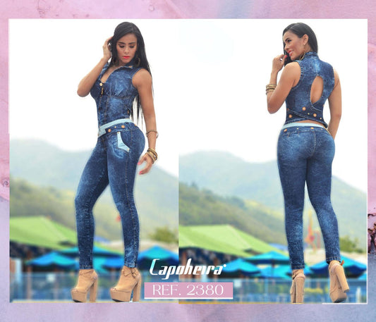 Ref. 006 -2380 ENTERIZO COLOMBIANO  LARGO LEVANTA COLA MANGA CORTA - ropacolombianaeneuropa
