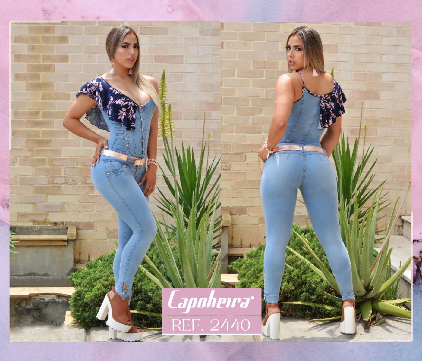 Ref. 006 -2440 Enterizo en Jean Colombiano Manga Corta - ropacolombianaeneuropa