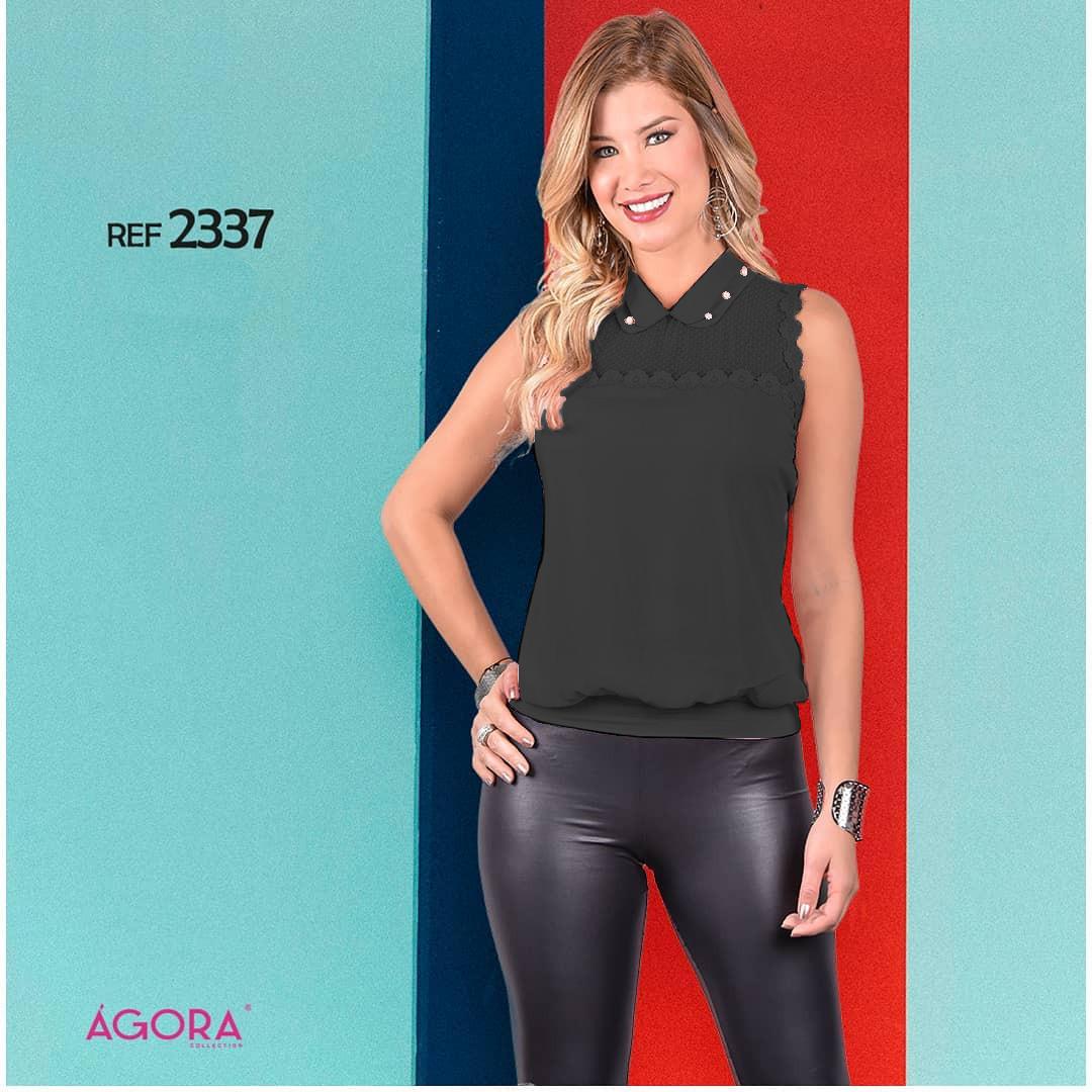 Ref. 055 -2337 Blusa sin mangas de materiales y diseño Colombianos - ropacolombianaeneuropa