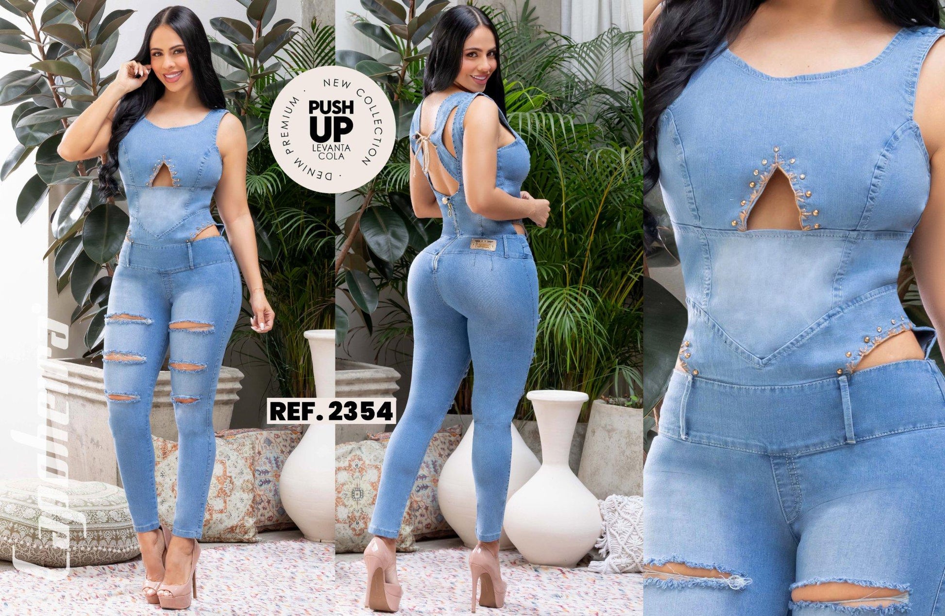 Ref. 006 -2354 ENTERIZO COLOMBIANO DAMA MANGA CORTA - ropacolombianaeneuropa