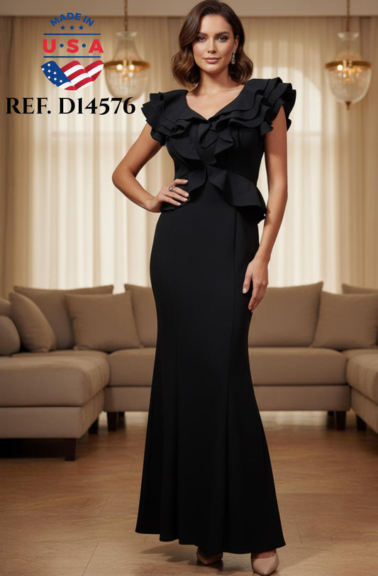 Ref. 003 -D14576 Vestido Americano de Moda