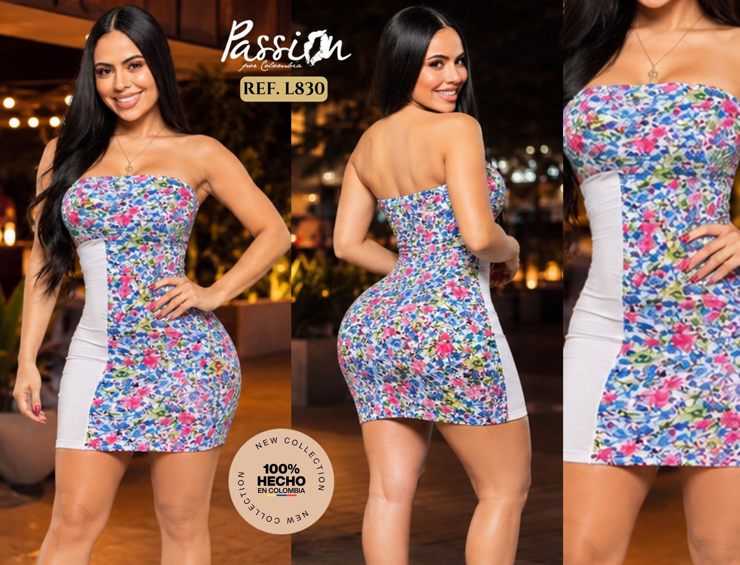 Ref. 008 -L830 VESTIDO COLOMBIANO ES PASION - ropacolombianaeneuropa